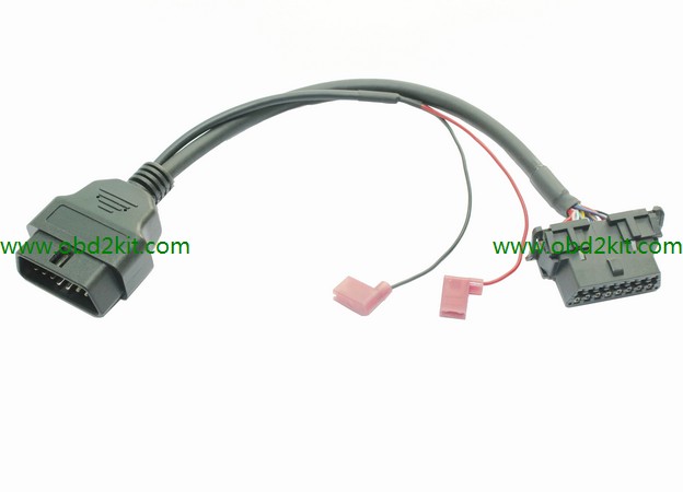 OBD2 Extension cable with 2Pin open wire