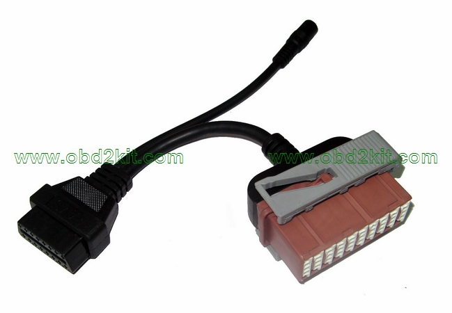OBD2 Female to PSA-30PinFemale+DC5.5*2.1 Cable