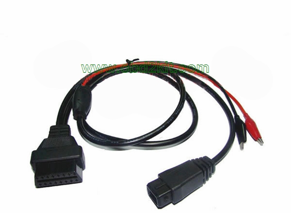 OBD2 Female to PSA-2Pin male+Battery Clamp*2 Cable
