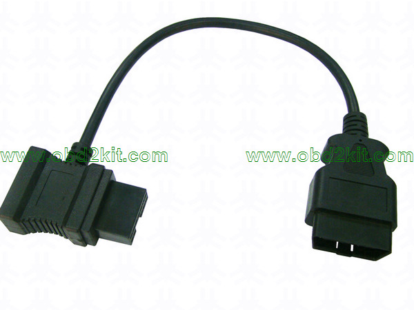 OBD2 Male to MTU3-12Pin+DB15 Male Cable