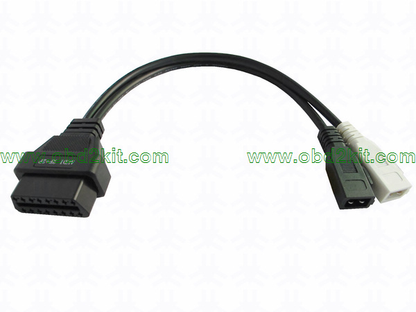 OBD2 Female to AUDI-2Pin+2Pin Cable