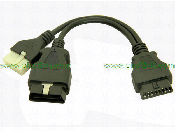 OBD2 Female to Male with Mitsubishi/HY 12Pin Cable