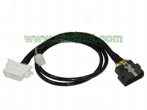 OBD2 Male to OBD2 Female+MOLEX-6Pin Cable