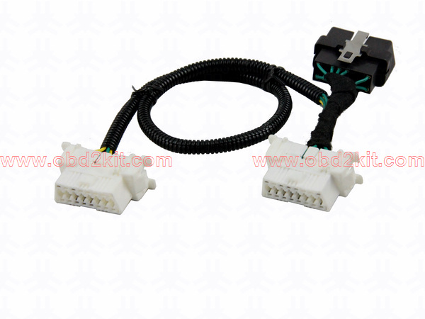 OBD2 Male to OBD2 Female + OBD2 Female Cable