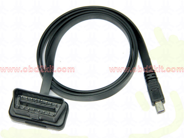 Ultrathin OBD2 Male to Micro USB Car Charger Cable for mobile phones