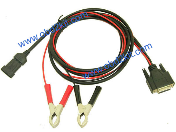 DB9 Female to FIAT-3Pin+Battery Clamp Cable