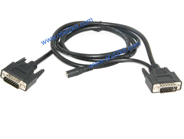 DB15 Male to DB15 Male + DC5.5*2.1 Cable