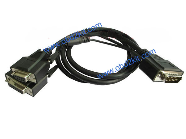 HDB26 Male to HDB26 Female+DB9 Female+DC5.5*2.1 Cable